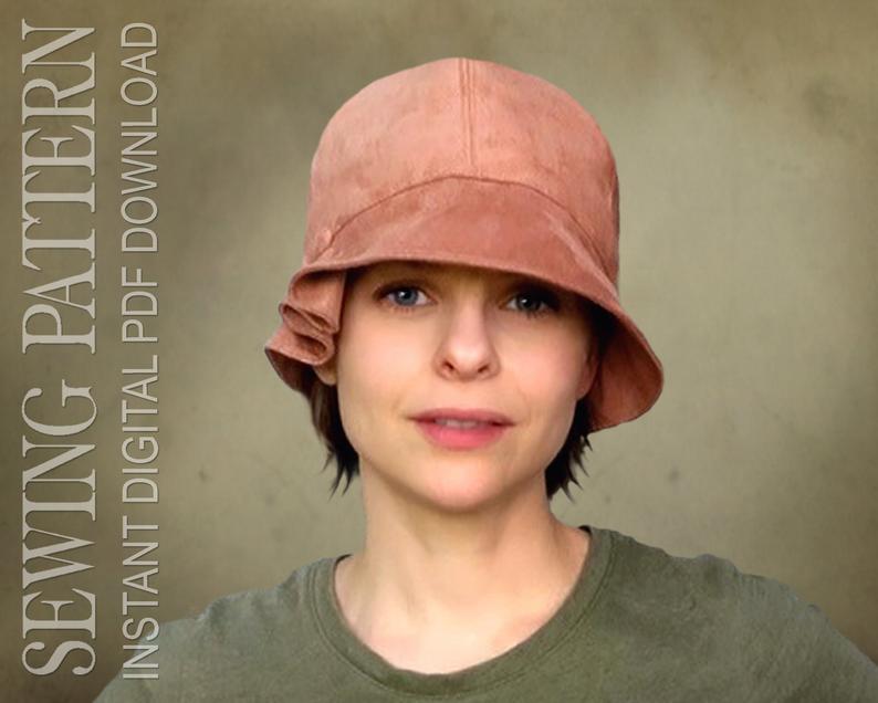 SEWING PATTERN  Madeline 1920s Twenties Cloche Fabric Hat image 0