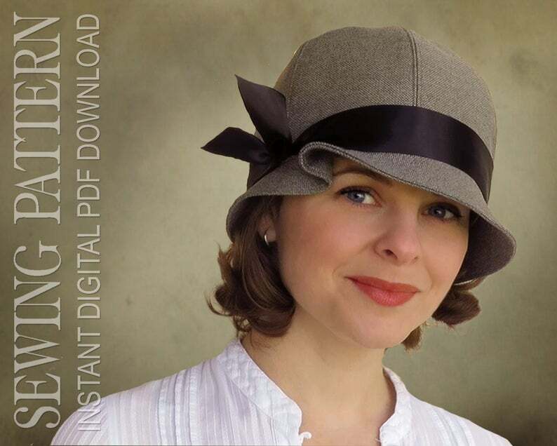 SEWING PATTERN  Tess 1920s Twenties Cloche Fabric Hat for image 0