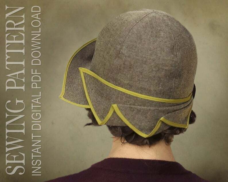 SEWING PATTERN  Vivienne 1920s Twenties Cloche Fabric Hat image 0