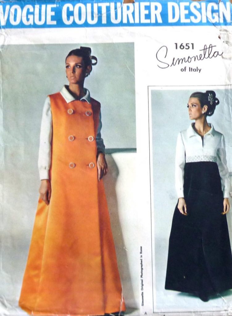 Vogue 1651 sewing pattern rare uncut 1960s Simonetta Vogue image 0
