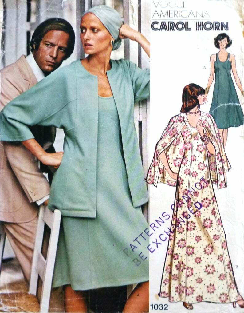 Vogue 1032 sewing pattern Carol Horn 70s  Vogue Americana image 0