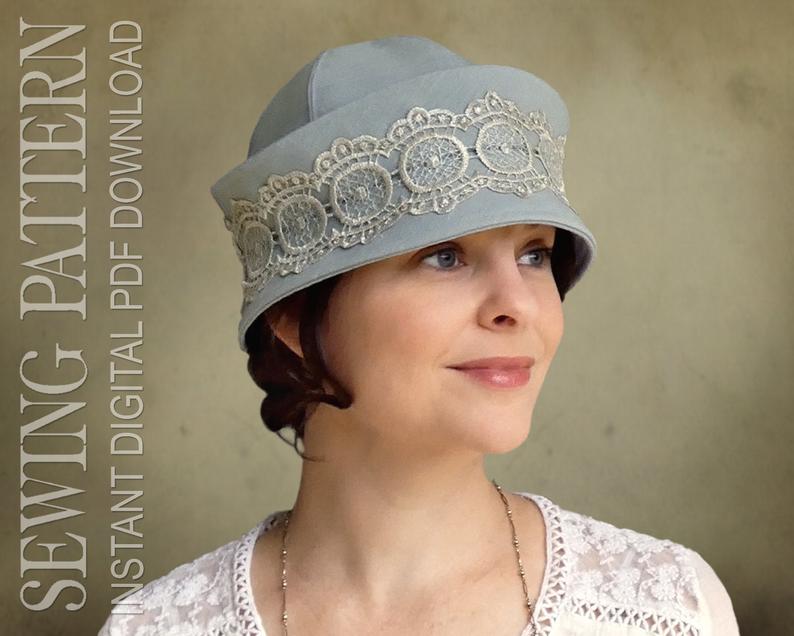 SEWING PATTERN  Freya 1920s Twenties Cloche Fabric Hat for image 0