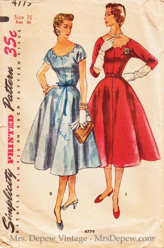 Vintage Sewing Pattern Ladies' Early 1950s Dress image 0