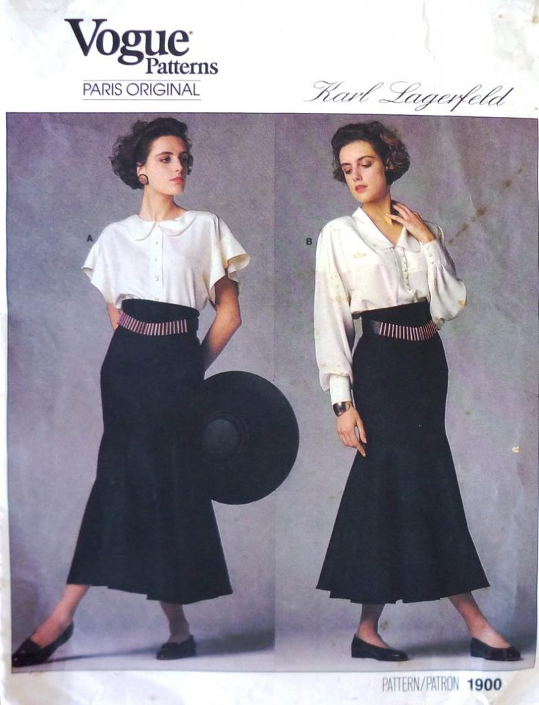 Vogue 1900 sewing pattern 1980s Karl Lagerfeld uncut size image 0