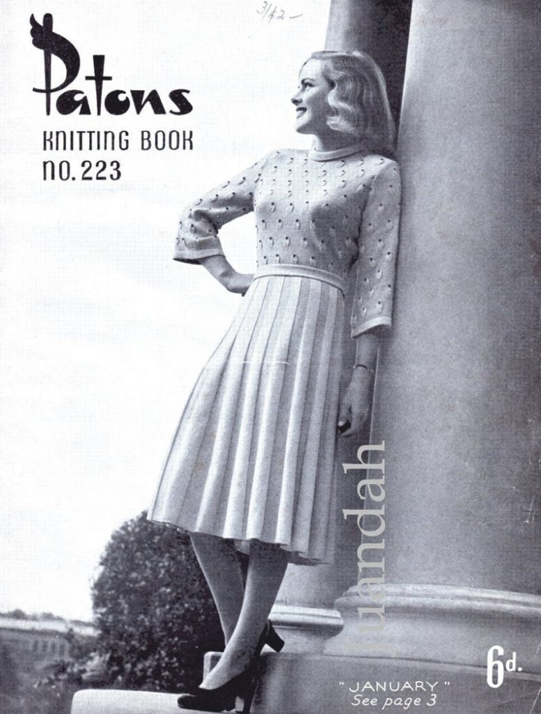 Entire vintage PDF book of 1940s women's knitting image 0