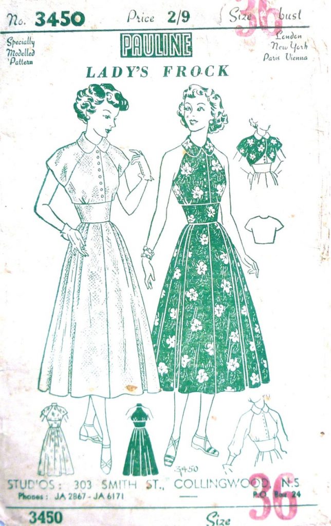 Pauline 3450 sewing pattern very rare original 1940s design image 0