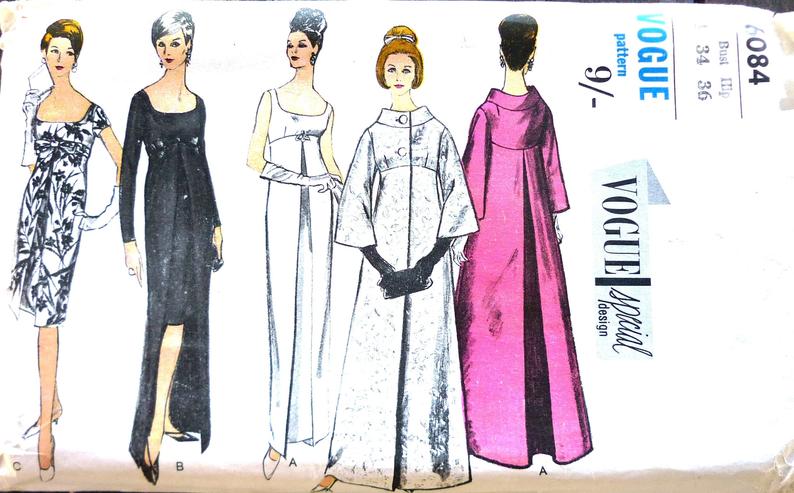 Vogue 6084 sewing pattern uncut vintage 1960s special design image 0