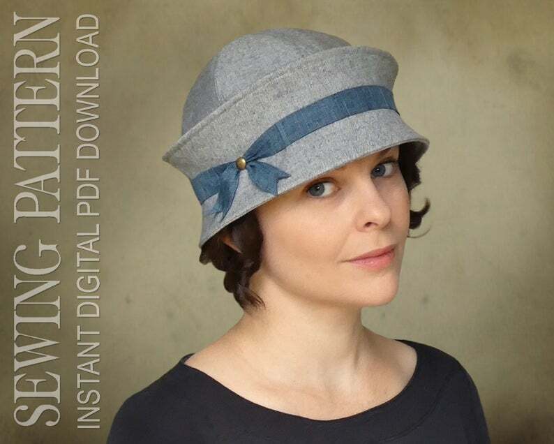 SEWING PATTERN  Freya 1920s Twenties Cloche Fabric Hat for image 0