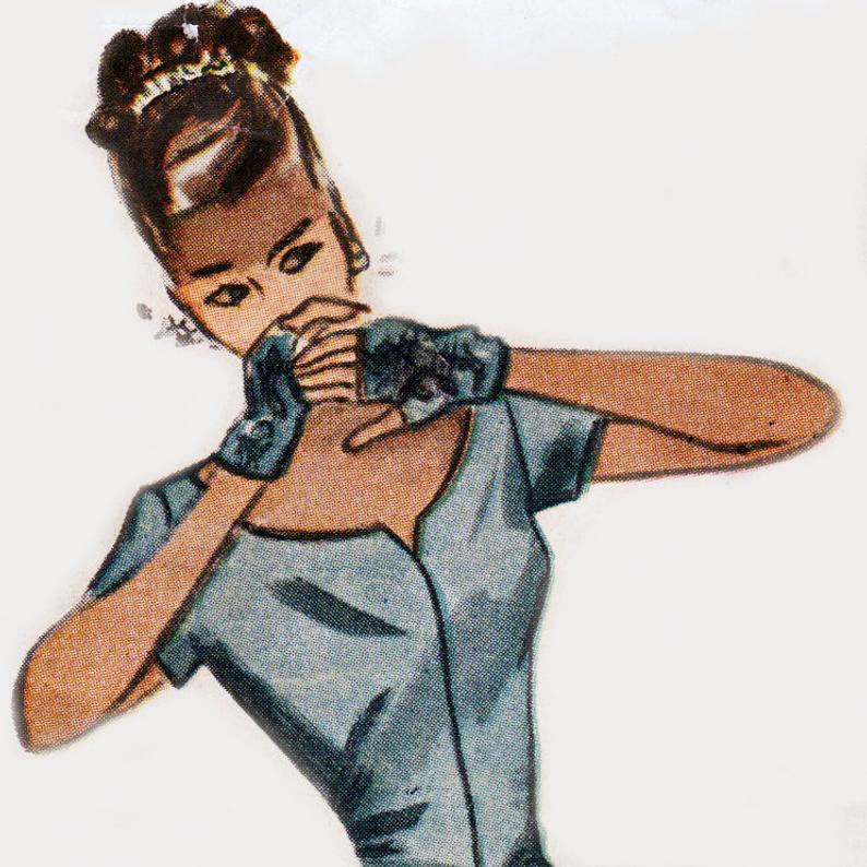 Vintage Sewing Pattern Ladies 1940's Fingerless Gloves image 0