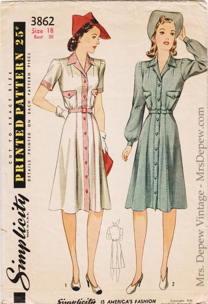 Original Vintage Sewing Pattern Simplicity 3862 Ladies' image 0