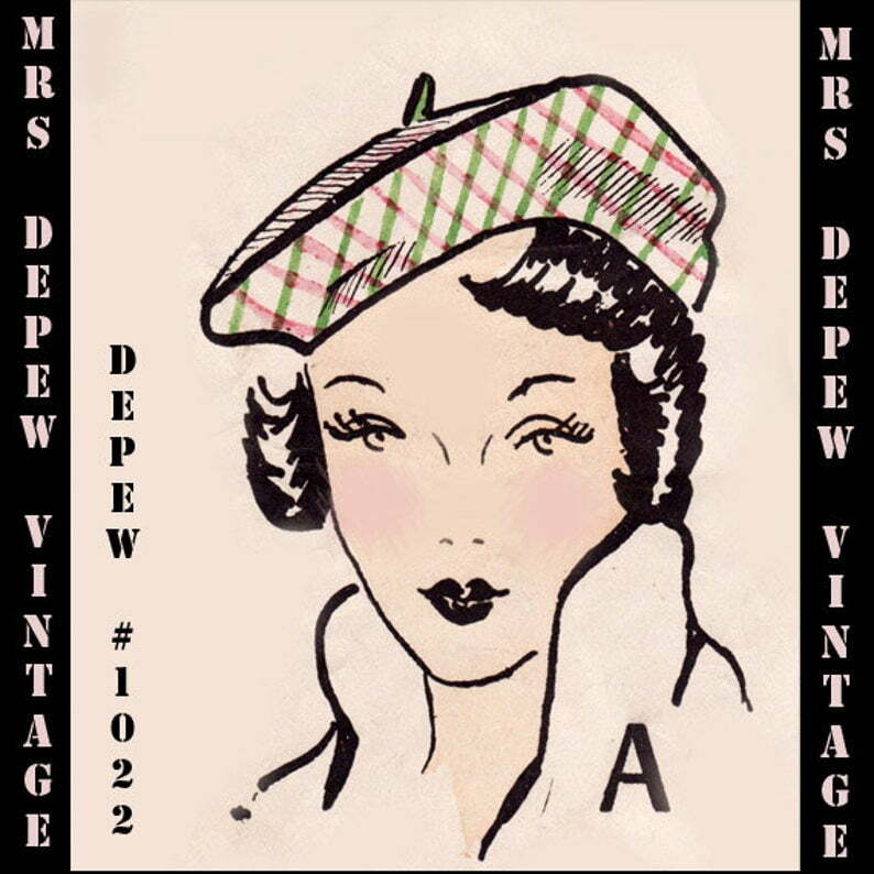 Vintage Sewing Pattern 1950s Set of 4 Hats Bonnet Beret Cap image 0