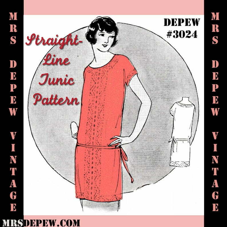 Vintage Sewing Pattern Instructions 1920s Tunic Blouse or image 0