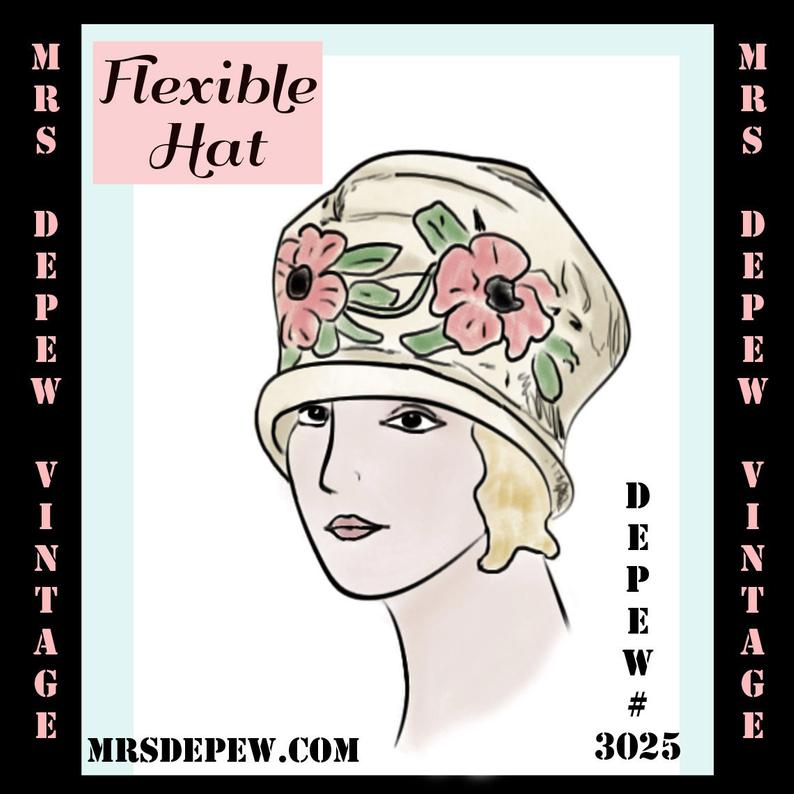 Vintage Sewing Pattern Ladies' 1920's Silk Cloche Hats image 0