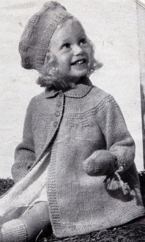 Set of 6 vintage baby knit patterns 1950s 12 to 18 months image 0