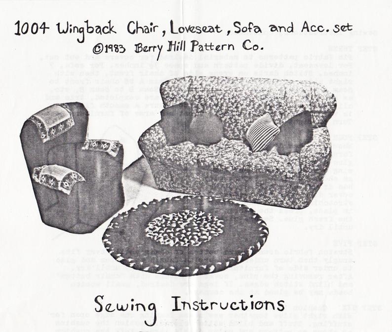 Vintage Sewing Pattern Berry Hill Pattern Company Doll House image 0