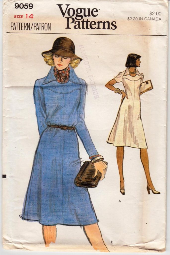 Vintage Sewing Pattern 1970's Ladies' Dress Vogue 9059 image 0