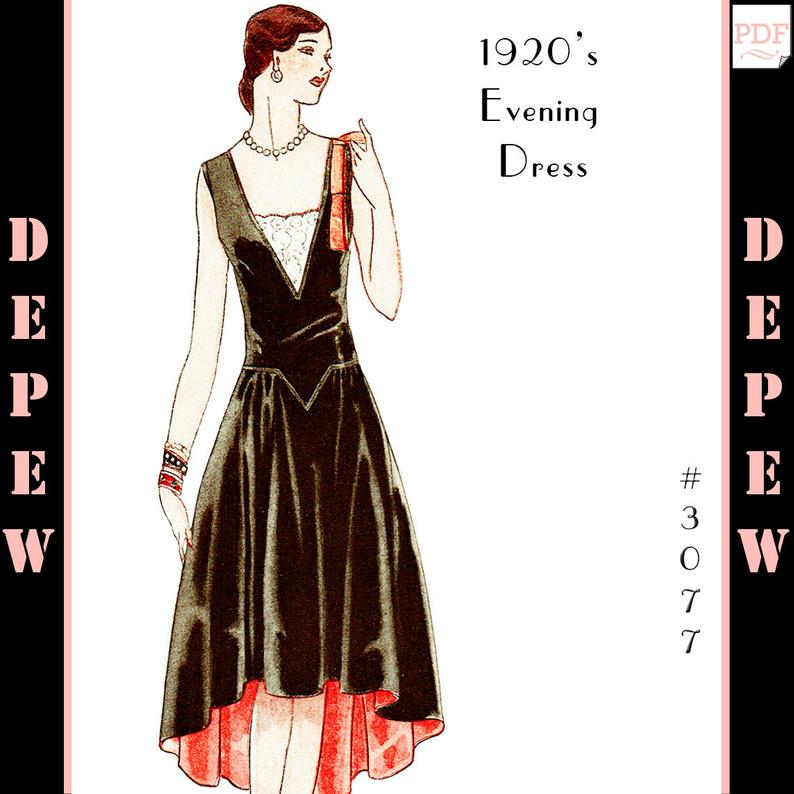 Vintage Sewing Pattern MultiSize Ladies' 1920s Robe de image 0