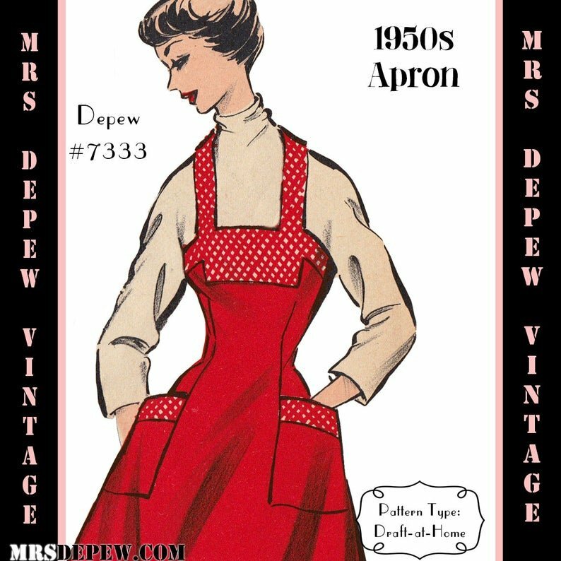 Vintage Sewing Pattern 1950's Apron House Dress in Any image 0