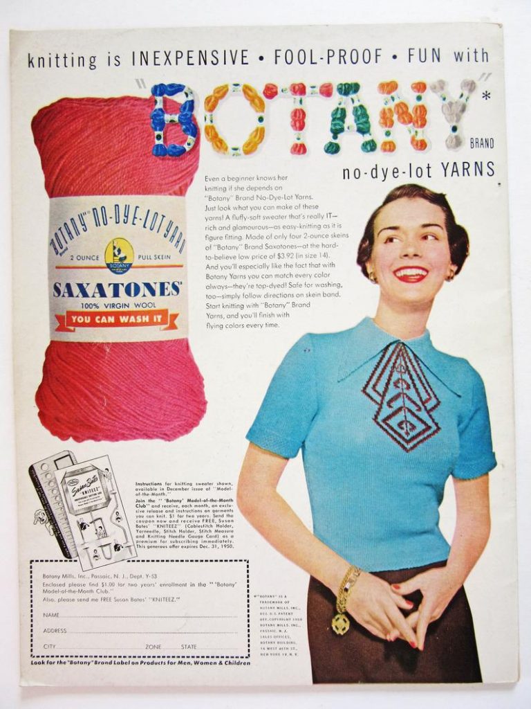 Rare 1940s Knit and Crochet Pattern Magazine Modern Knitting image 0