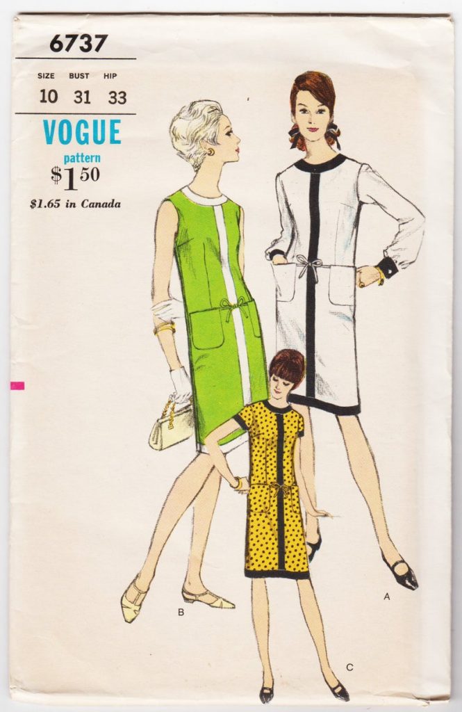 ORIGINAL Vintage Sewing Pattern 1960s Ladies Dress Vogue 6737 image 0