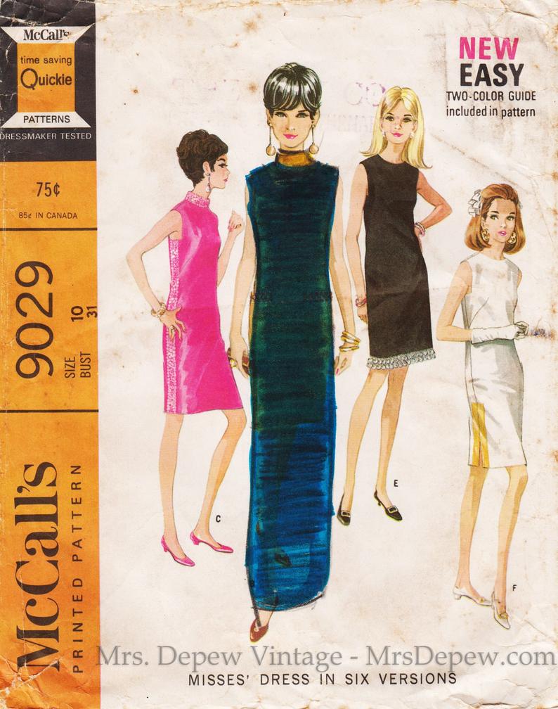 Vintage Sewing Pattern 1960s Ladies' Dress in Six Versions image 0