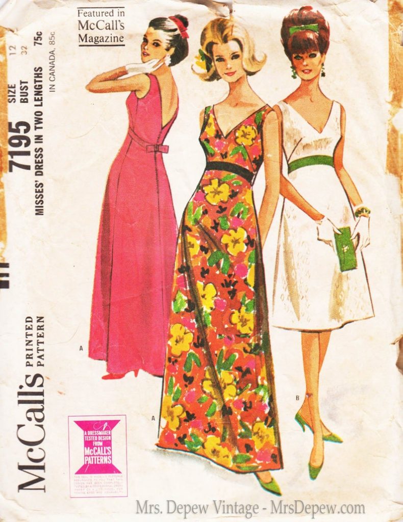 Vintage Sewing Pattern 1960s Evening Gown and Cocktail Dress image 0