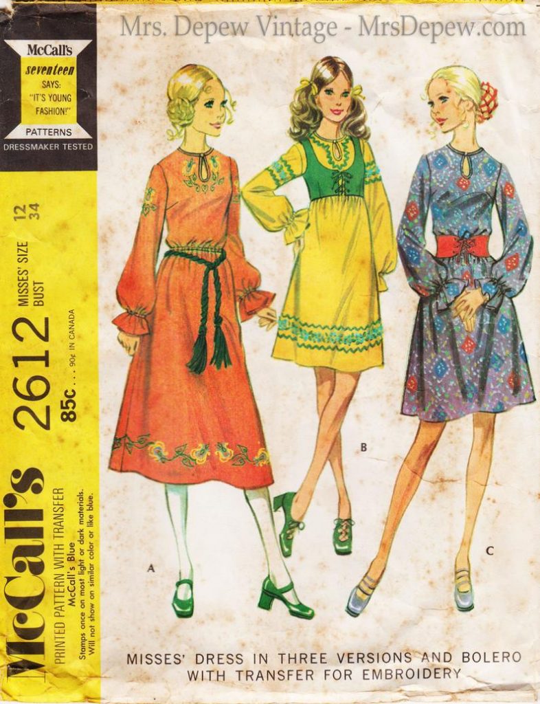 ORIGINAL Vintage Sewing Pattern 1970s Ladies Dress & Bolero image 0