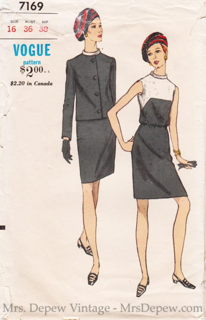 1960s Vintage Sewing Pattern Vogue 7169 Dress and Jacket image 0