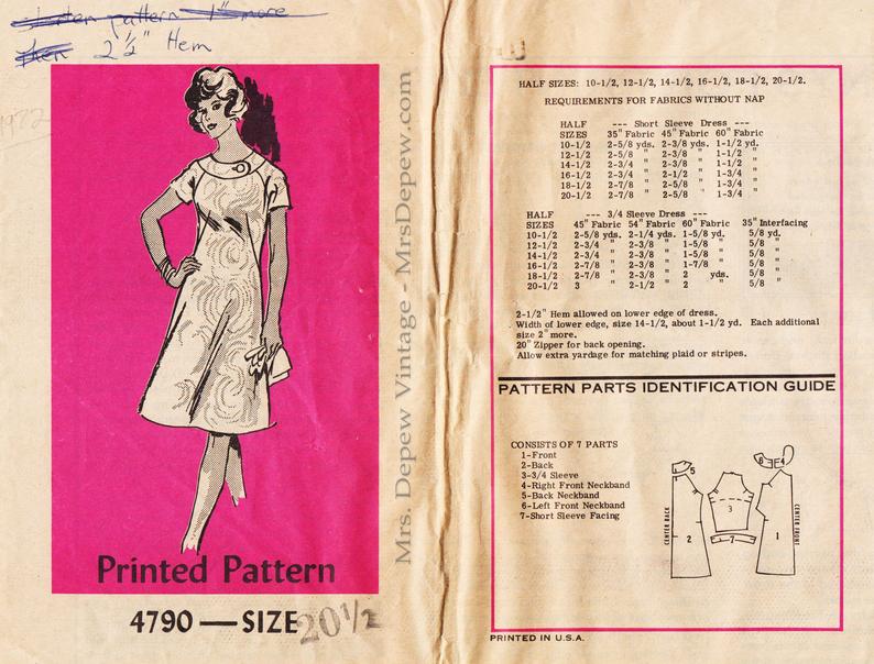 1970s Vintage Mail Order Sewing Pattern Anne Adams 4605 image 0