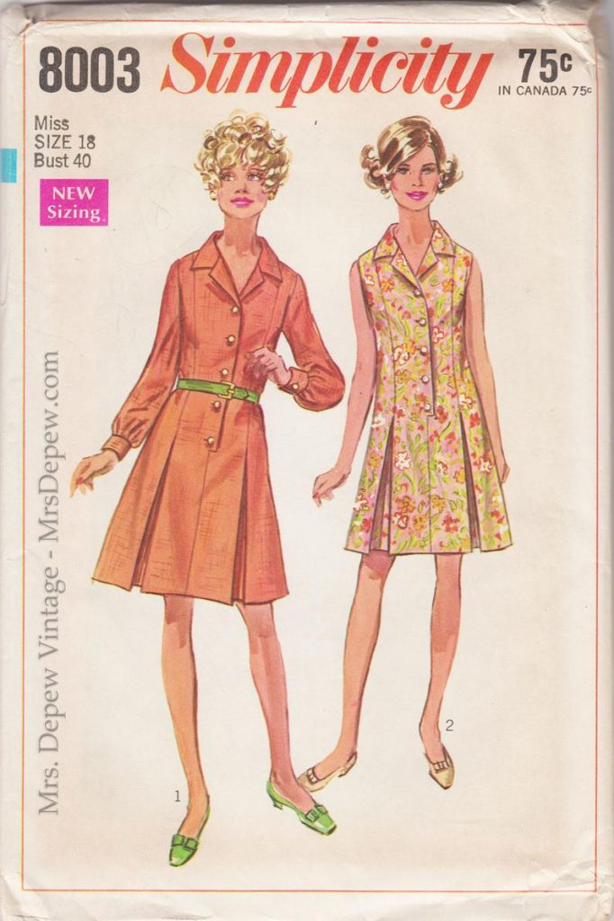 Vintage Sewing Pattern Simplicity 8003 1960s Dress Pattern image 0