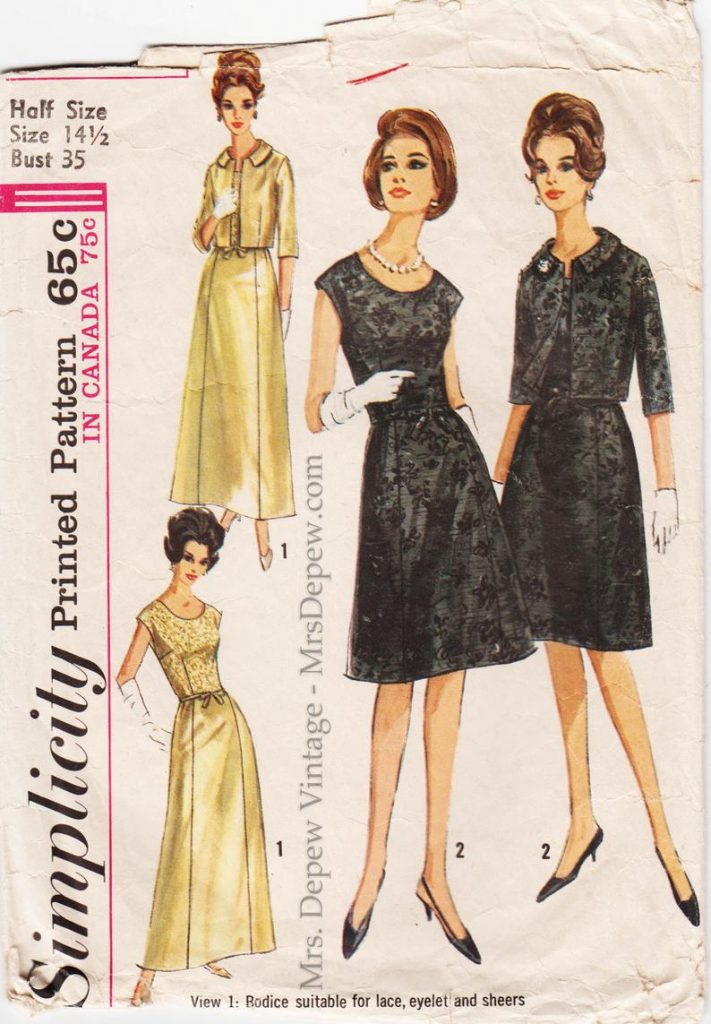 Vintage Sewing Pattern 1960s Simplicity 6234 Ladies' Dress image 0