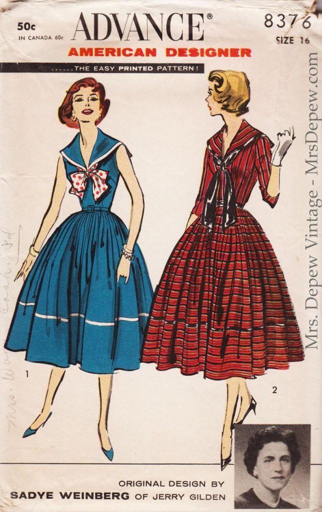 1950s Vintage Sadye Weinberg American Designer Sewing Pattern image 0