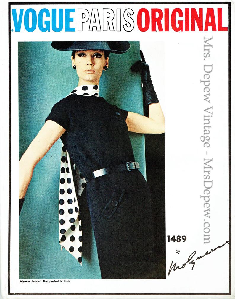 Vintage Sewing Pattern 1960s Vogue 1489 Paris Original image 0