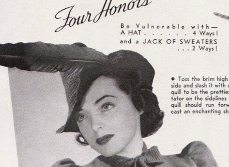 Vintage Knitting Pattern 1930's Sweater and Hat PDF Copy image 0