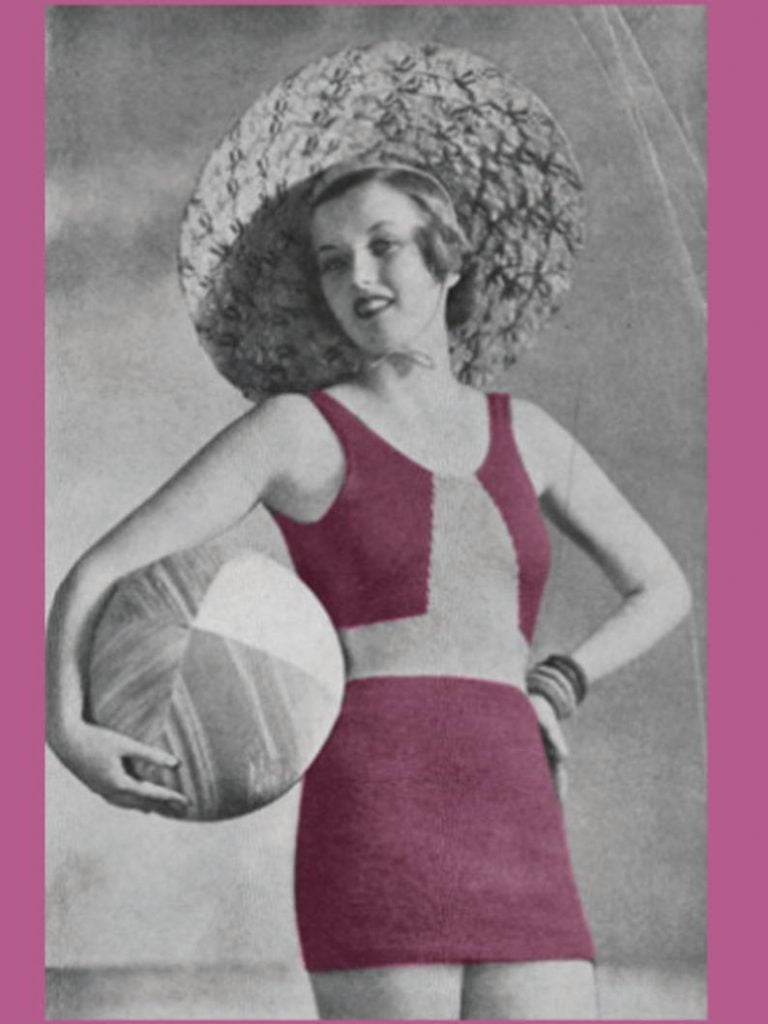 Vintage Knitting Pattern 1930's Bathing Suit PDF Digital image 0