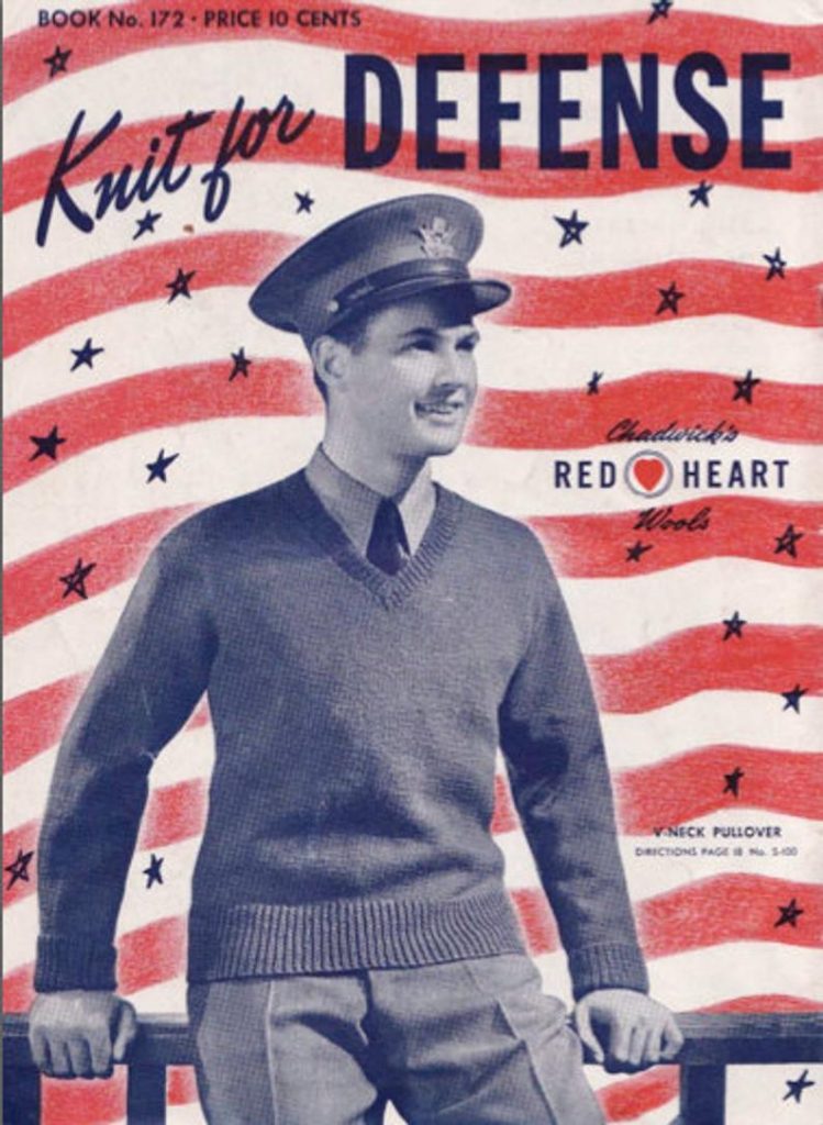 Menswear Vintage Knitting Pattern Booklet 1940's World War image 0