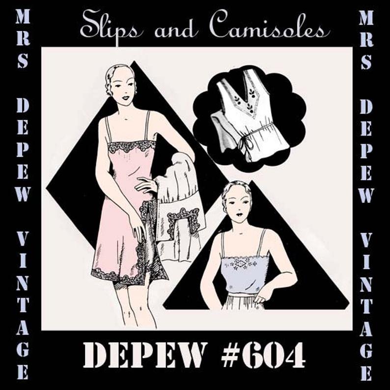 Vintage Sewing Pattern 1930's French Slip and Camisole in image 0