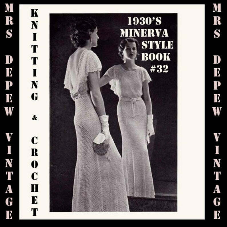 Vintage Knitting and Crochet Pattern Book Minerva Styles image 0