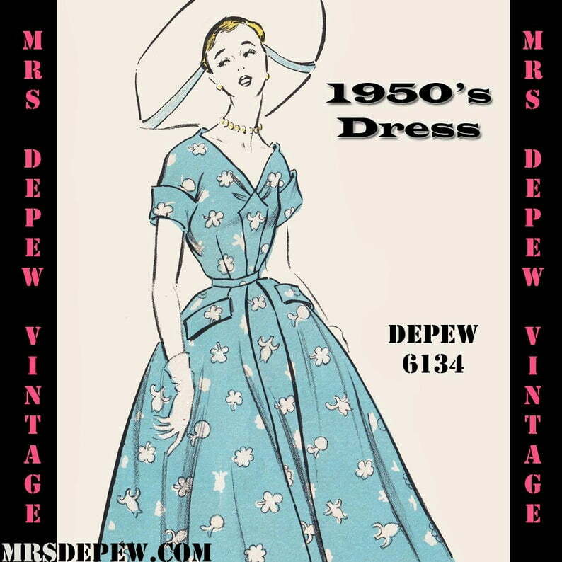 Vintage Sewing Pattern 1950's Ladies' Short Sleeve image 0