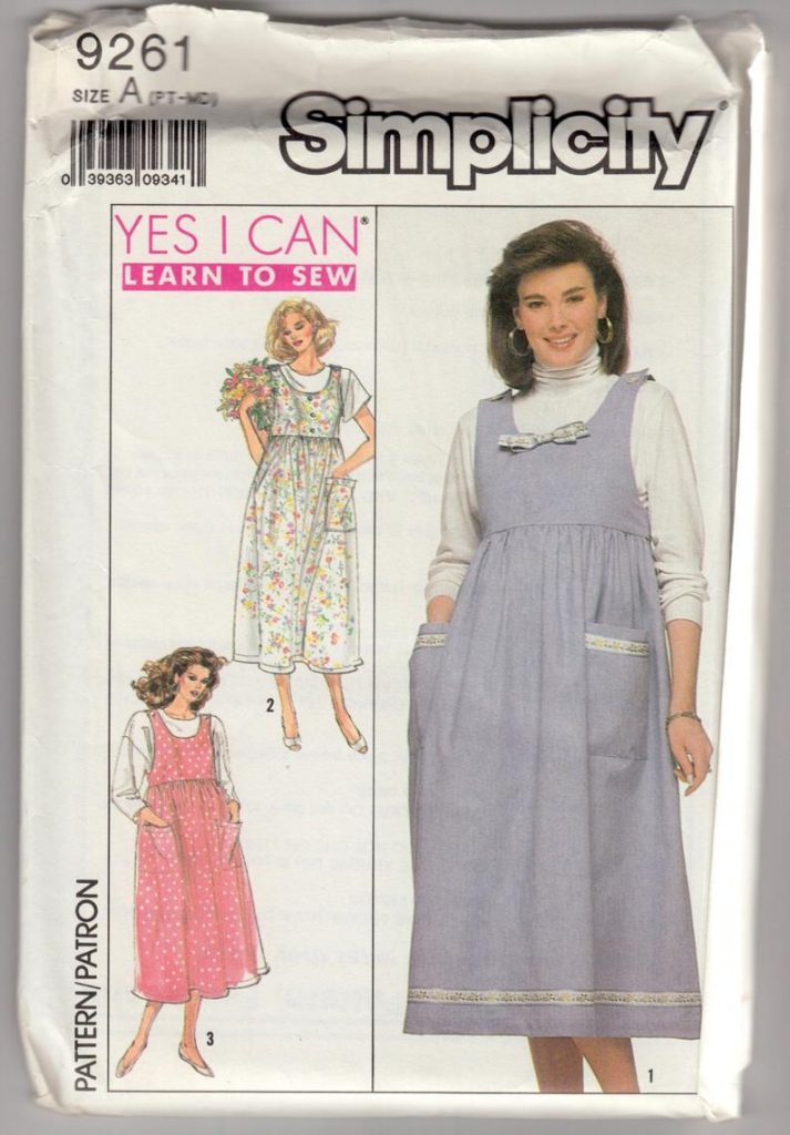 Vintage Sewing Pattern 1980's Ladies' Maternity Jumper image 0
