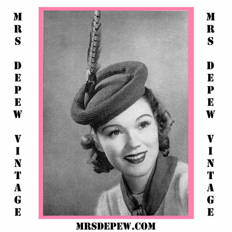 Vintage Crochet Pattern 1930's Gimp Hat Pattern The image 0