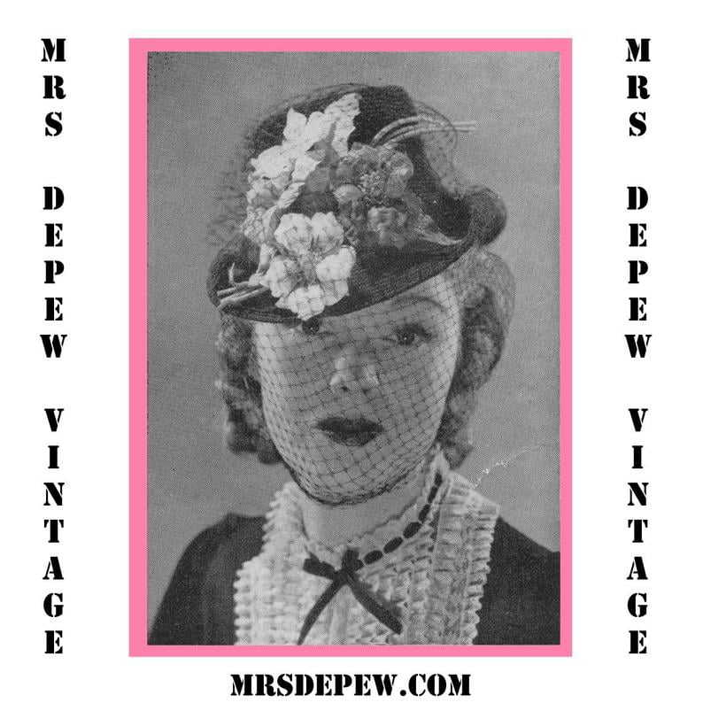 Vintage Crochet Pattern 1930's Gimp Hat Pattern The image 0