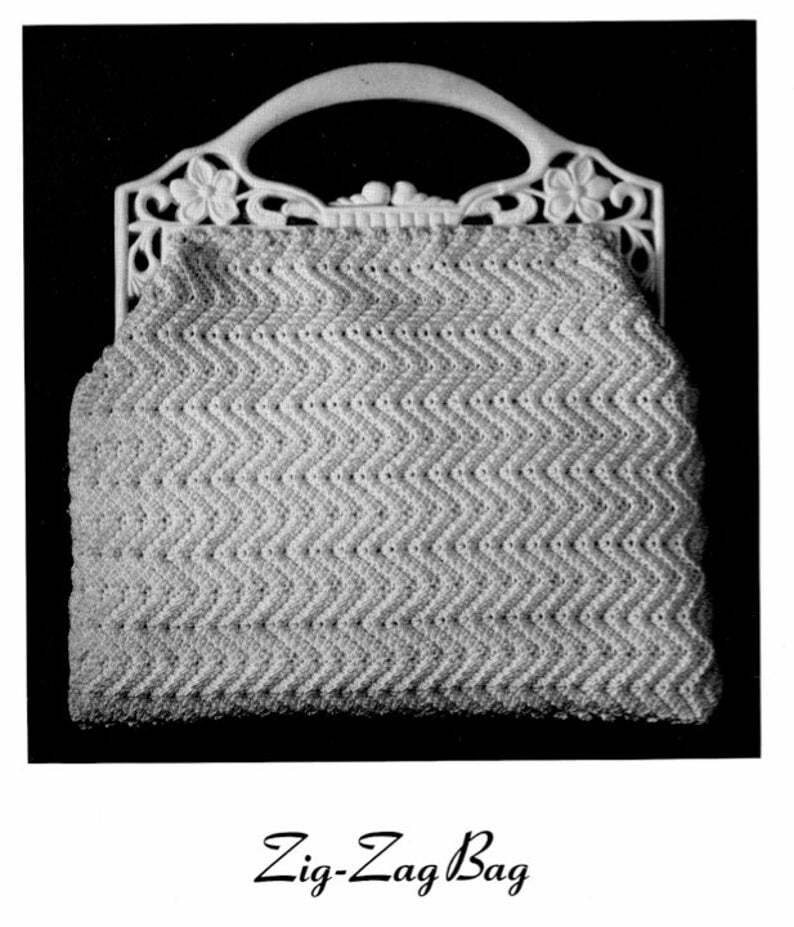 Vintage Crochet Pattern 1930's Gimp Purse Pattern image 0