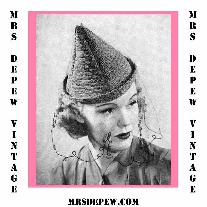 Vintage Crochet Pattern 1930's Gimp Hat Pattern The image 0