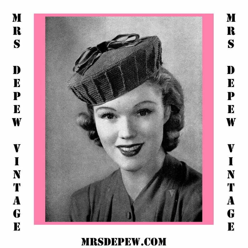 Vintage Crochet Pattern 1930's Gimp Hat Pattern The image 0