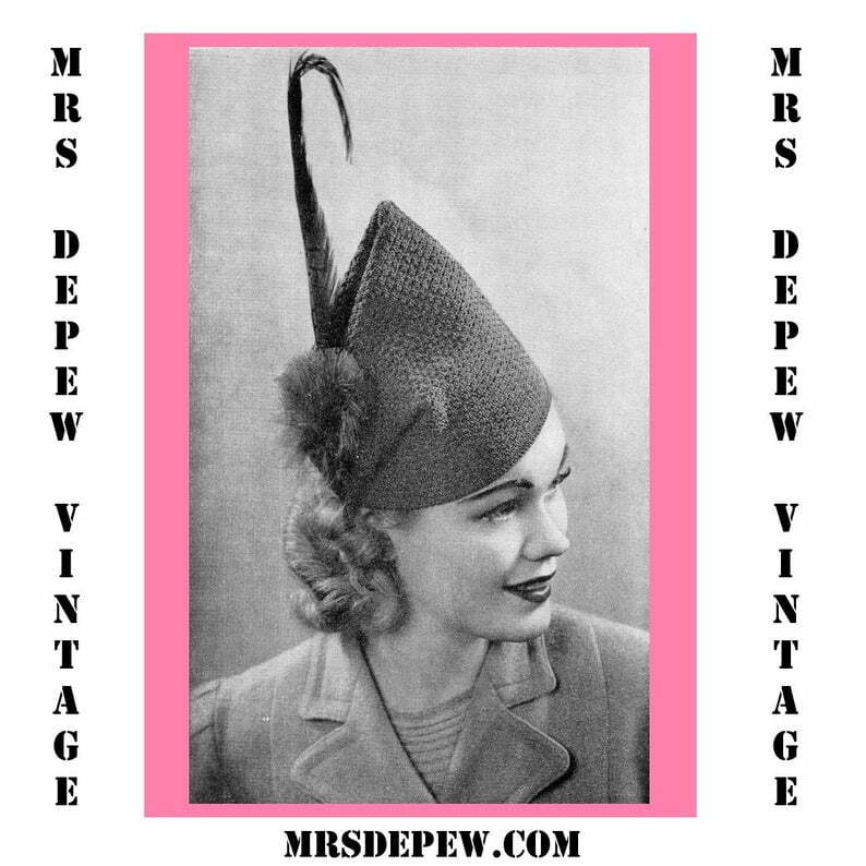 Vintage Crochet Pattern 1930's Gimp Hat Pattern The image 0