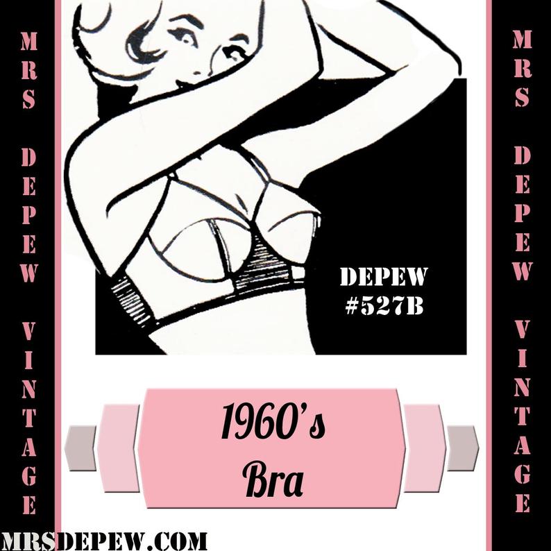 Vintage Sewing Pattern 1960's Bullet Bra in Any Size  image 0
