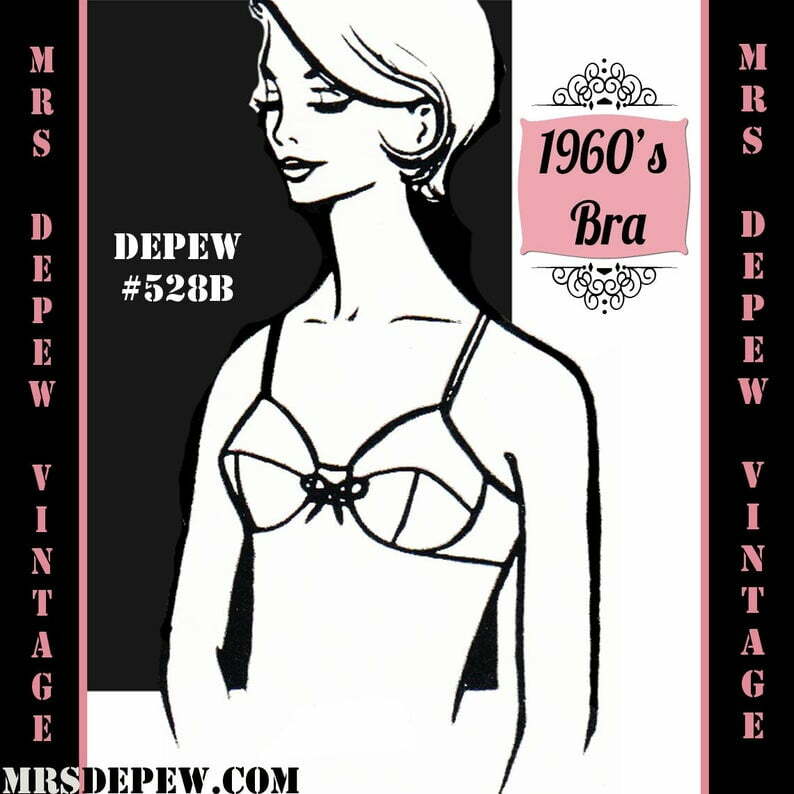 Vintage Sewing Pattern 1960s Bra in Any Size  PLUS Size image 0