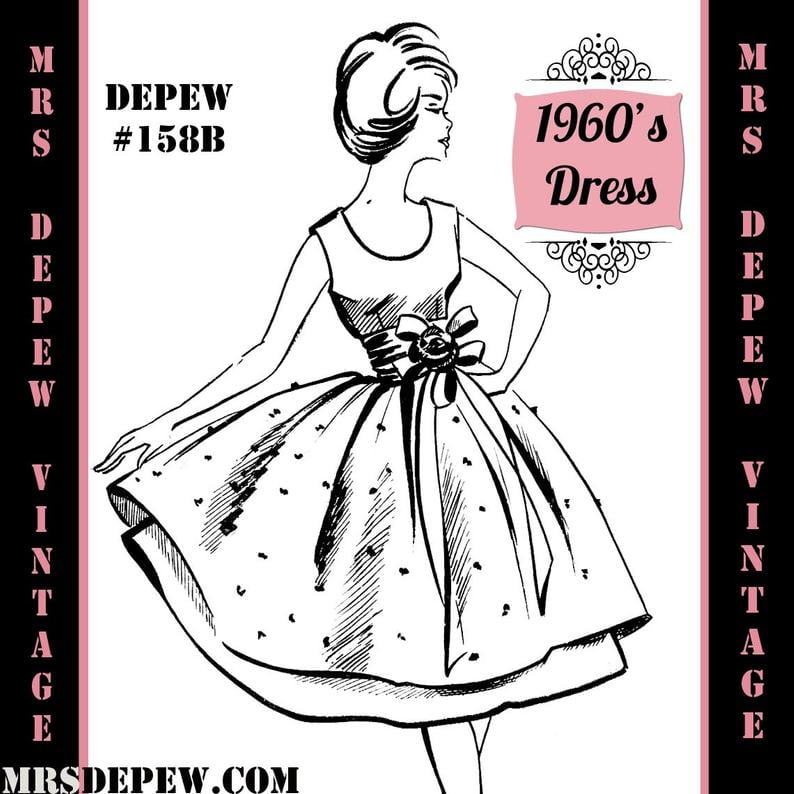 Vintage Sewing Pattern 1960's Evening or Cocktail Dress in image 0