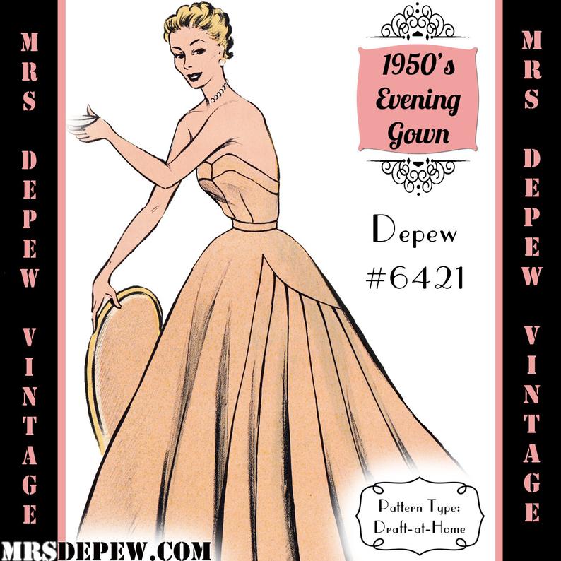 Vintage Sewing Pattern 1950's Ladies' Strapless image 0